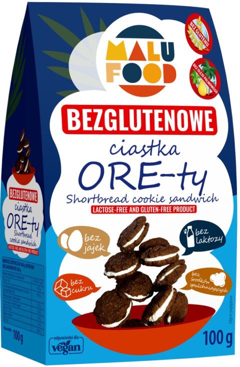 CIASTKA ORE-TY BEZ CUKRU BEZGLUTENOWE 100 g - MALU FOOD MALU FOOD (ciastka)