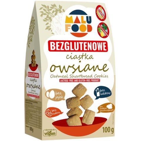 CIASTKA OWSIANE BEZ CUKRU BEZGLUTENOWE 100 g - MALU FOOD MALU FOOD (ciastka)