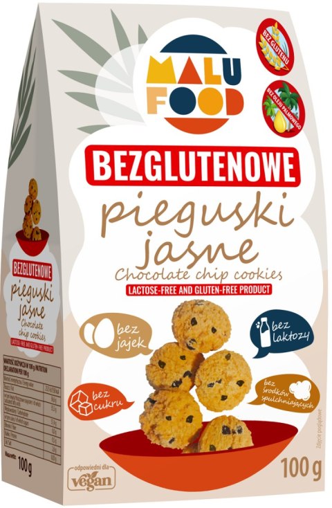 CIASTKA PIEGUSKI JASNE BEZ CUKRU BEZGLUTENOWE 100 g - MALU FOOD MALU FOOD (ciastka)