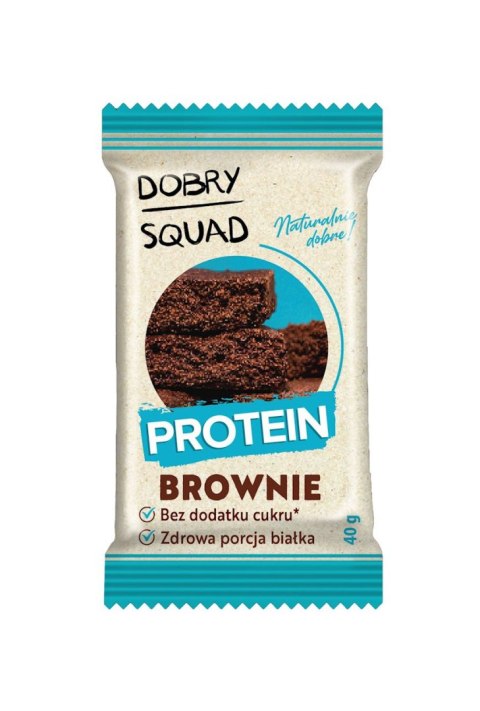 CIASTKO PROTEINOWE O SMAKU BROWNIE BEZ DODATKU CUKRU BEZGLUTENOWE 40 g - DOBRY SQUAD DOBRY SQUAD (batony)