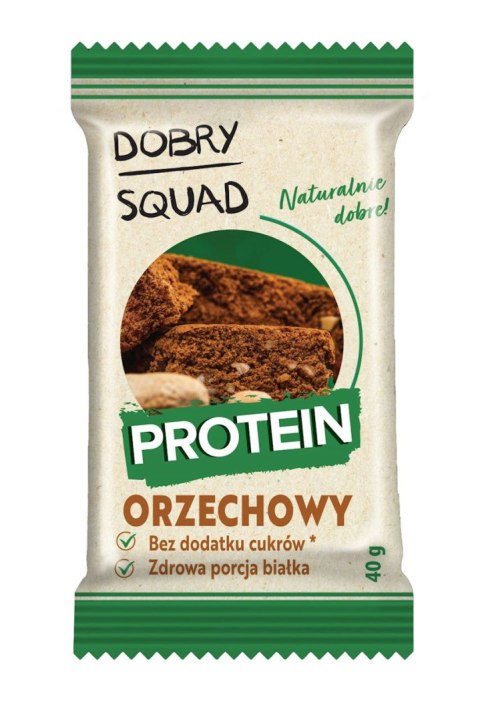 CIASTKO PROTEINOWE ORZECHOWE BEZ DODATKU CUKRU BEZGLUTENOWE 40 g - DOBRY SQUAD DOBRY SQUAD (batony)