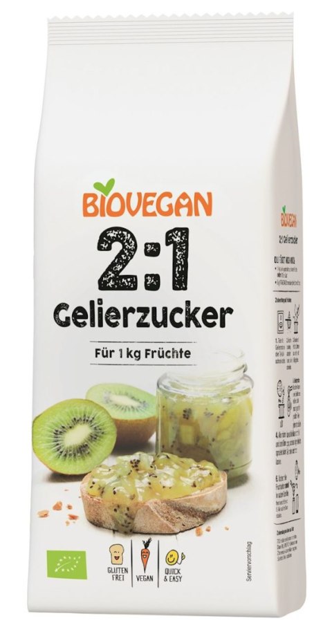 CUKIER ŻELUJĄCY 2:1 BEZGLUTENOWY BIO 500 g - BIOVEGAN (PRODUKT SEZONOWY) BIOVEGAN (dodatki do wypieków, drożdże)