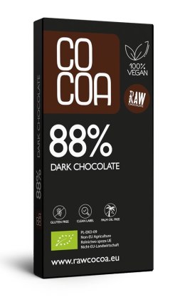 CZEKOLADA CIEMNA 88 % BEZGLUTENOWA BIO 50 g - COCOA COCOA (czekolady i bakalie w surowej czekoladzie)