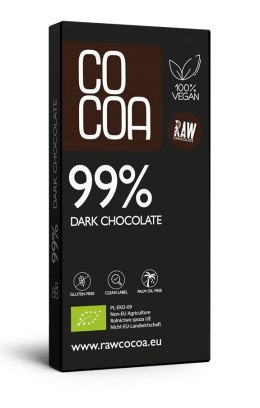 CZEKOLADA CIEMNA 99 % BEZGLUTENOWA BIO 50 g - COCOA COCOA (czekolady i bakalie w surowej czekoladzie)