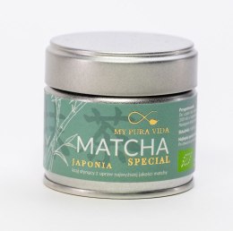 HERBATA ZIELONA MATCHA SPECIAL JAPOŃSKA BIO 30 g - MY PURA VIDA MY PURA VIDA (herbaty)