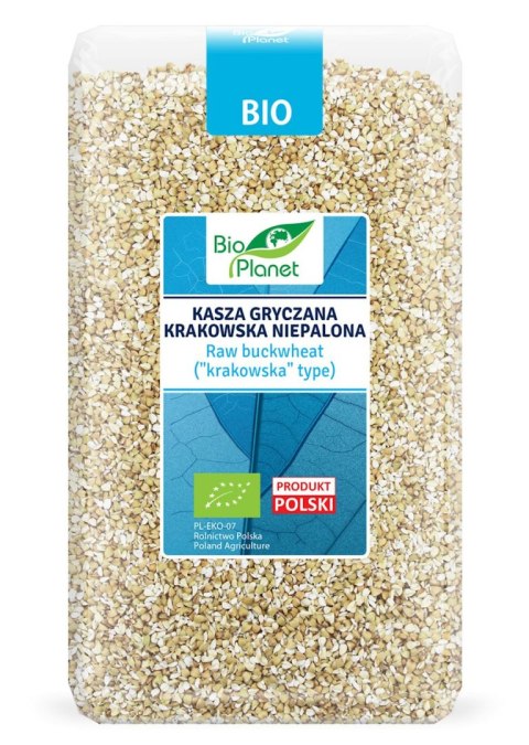 KASZA GRYCZANA KRAKOWSKA NIEPALONA BIO 1 kg - BIO PLANET BIO PLANET - seria NIEBIESKA (ryże, kasze, ziarna)