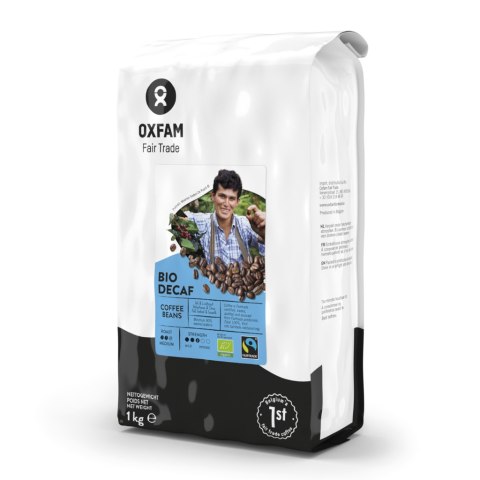 KAWA ZIARNISTA BEZKOFEINOWA ARABICA/ROBUSTA FAIR TRADE BIO 1 kg - OXFAM OXFAM FAIR TRADE (FT) (kawy i inne produkty FT)