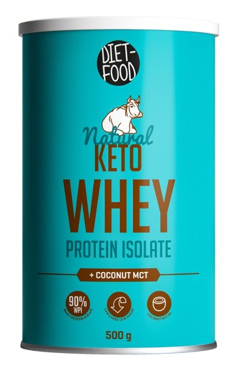 BIAŁKO SERWATKOWE Z MCT KETO (IZOLAT WPI 90) 500 g - DIET-FOOD DIET-FOOD