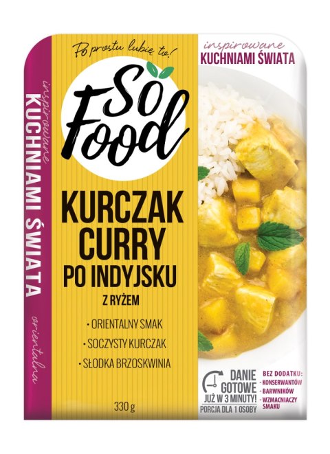 KURCZAK CURRY PO INDYJSKU Z RYŻEM 330 g - SO FOOD SO FOOD (dania gotowe)