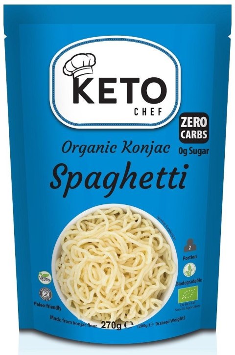 MAKARON (KONJAC) SPAGHETTI BEZGLUTENOWY BIO 270 g (200 g) - KETO CHEF (BETTER THAN FOODS) KETO CHEF (makarony konjac)