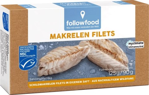 MAKRELA MSC FILETY W SOSIE WŁASNYM 125 g (90 g) - FOLLOWFOOD FOLLOWFOOD (rybołówstwo zrównoważone)