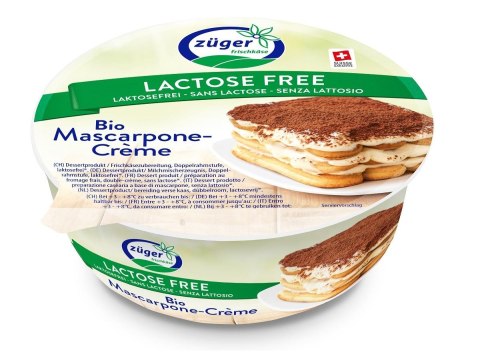 MASCARPONE O OBNIŻONEJ ZAWARTOŚCI LAKTOZY BIO 250 g - ZUGER ZUGER (nabiał)