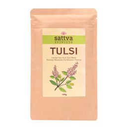 MASECZKA ZIOŁOWA DO TWARZY I WŁOSÓW TULSI 100 g - SATTVA (AYURVEDA) SATTVA (kosmetyki ajurwedyjskie, kadzidełka)