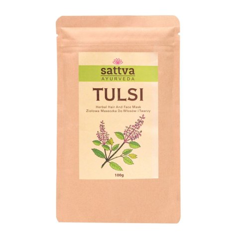 MASECZKA ZIOŁOWA DO TWARZY I WŁOSÓW TULSI 100 g - SATTVA (AYURVEDA) SATTVA (kosmetyki ajurwedyjskie, kadzidełka)