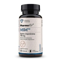 MSM SIARKA ORGANICZNA (750 mg) BEZGLUTENOWA 120 TABLETEK - PHARMOVIT (CLASSIC) PHARMOVIT (suplementy diety)