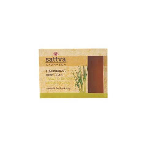 MYDŁO W KOSTCE DO CIAŁA TRAWA CYTRYNOWA 125 g - SATTVA (AYURVEDA) SATTVA (kosmetyki ajurwedyjskie, kadzidełka)