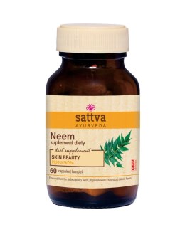 NEEM EKSTRAKT NA PIĘKNĄ SKÓRĘ (450 mg) 60 KAPSUŁEK - SATTVA (FOODS) SATTVA (kadzidła, kosmetyki)