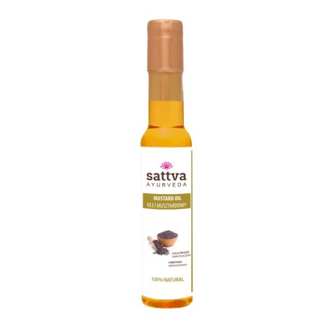 OLEJ MUSZTARDOWY TŁOCZONY NA ZIMNO 250 ml - SATTVA (FOODS) SATTVA (kadzidła, kosmetyki)