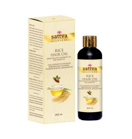 OLEJEK DO WŁOSÓW RYŻOWY Z OLEJKIEM ROZMARYNOWYM I ARGANOWYM 200 ml - SATTVA (AYURVEDA) SATTVA (kadzidła, kosmetyki)