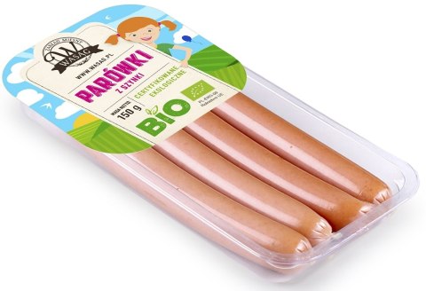 PARÓWKI Z SZYNKI BIO 150 g - WASĄG (Z PÓŁKI) WASĄG (Z PÓŁKI)