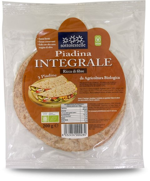 PIADINA PEŁNOZIARNISTA BIO 200 g - SOTTOLESTELLE SOTTOLESTELLE (ciastka, pieczywo)