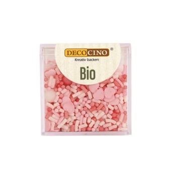 POSYPKA CUKROWA SERCA MIX BIO 60 g - DECOCINO (PRODUKT SEZONOWY) DECOCINO (ozdoby cukiernicze)