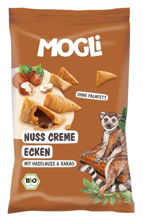 ROŻKI Z KREMEM ORZECHOWO - KAKAOWYM BEZGLUTENOWE BIO 30 g - MOGLI MOGLI (musy owocowe, przekąski)