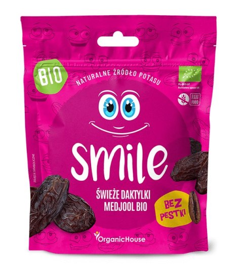 DAKTYLE SMILE MEDJOOL ŚWIEŻE BEZ PESTEK BEZGLUTENOWE BIO 100 g - ORGANICHOUSE ORGANICHOUSE (bionelki, daktyle, kremy daktylowe)