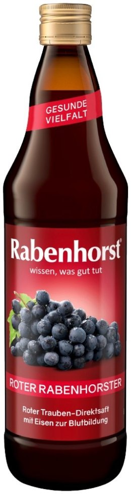 SOK Z CZERWONYCH WINOGRON Z ŻELAZEM 750 ml - RABENHORST RABENHORST (soki, napoje)