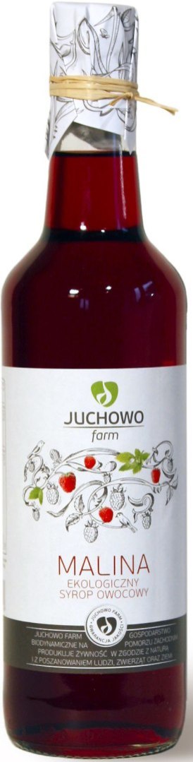 SYROP MALINOWY BIO 500 ml - JUCHOWO (FUNDACJA) JUCHOWO FARM (mąki, syrop)