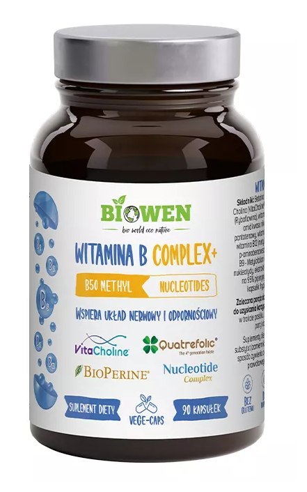 WITAMINA B COMPLEX+ BEZGLUTENOWA 90 KAPSUŁEK - HEMPKING (BIOWEN) HEMPKING (suplementy diety, kosmetyki)