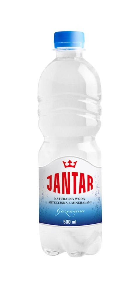 WODA ŹRÓDLANA ŚREDNIOZMINERALIZOWANA GAZOWANA 500 ml - JANTAR JANTAR (woda i suplementy)