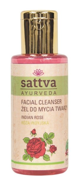 ŻEL DO MYCIA TWARZY RÓŻA INDYJSKA 100 ml - SATTVA (AYURVEDA) SATTVA (kosmetyki ajurwedyjskie, kadzidełka)