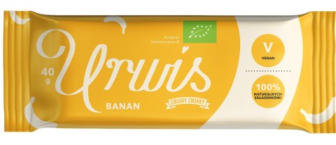 BATON BAKALIOWY Z BANANAMI "URWIS" BEZGLUTENOWY BIO 40 g - ZMIANY ZMIANY ZMIANY ZMIANY (batony)