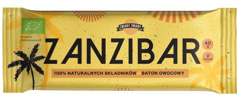 BATON OWOCOWY "ZANZIBAR" BEZGLUTENOWY BIO 40 g - ZMIANY ZMIANY ZMIANY ZMIANY (batony)