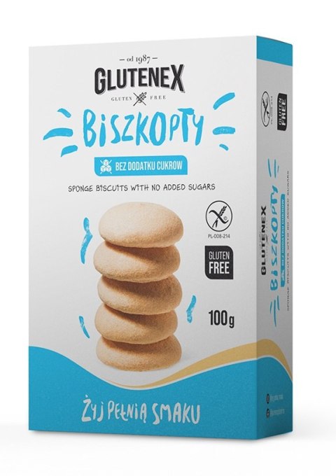 BISZKOPTY BEZ DODATKU CUKRÓW BEZGLUTENOWE 100 g - GLUTENEX GLUTENEX (chleby, ciastka, makarony)