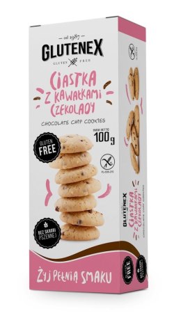 CIASTKA Z KAWAŁKAMI CZEKOLADY BEZGLUTENOWE 100 g - GLUTENEX GLUTENEX (chleby, ciastka, makarony)