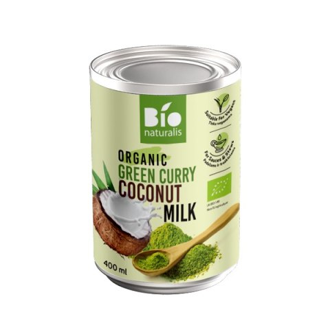 COCONUT MILK - NAPÓJ KOKOSOWY GREEN CURRY BIO 400 ml - BIO NATURALIS BIO NATURALIS (napoje kokosowe z przyprawami)