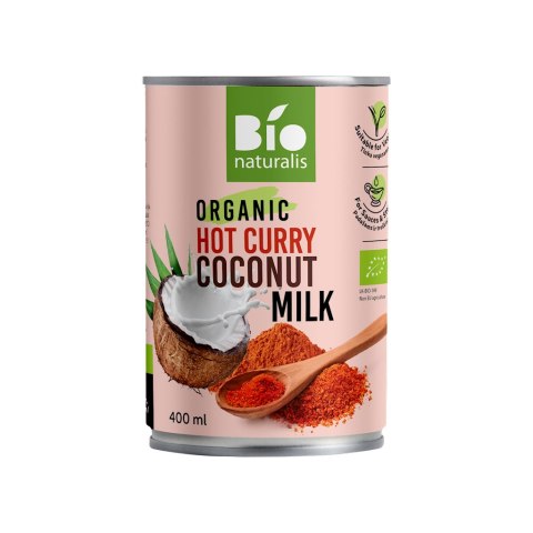 COCONUT MILK - NAPÓJ KOKOSOWY HOT CURRY BIO 400 ml - BIO NATURALIS BIO NATURALIS (napoje kokosowe z przyprawami)