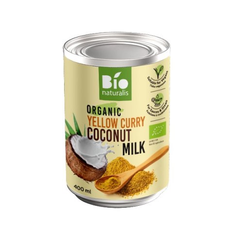 COCONUT MILK - NAPÓJ KOKOSOWY YELLOW CURRY BIO 400 ml - BIO NATURALIS BIO NATURALIS (napoje kokosowe z przyprawami)