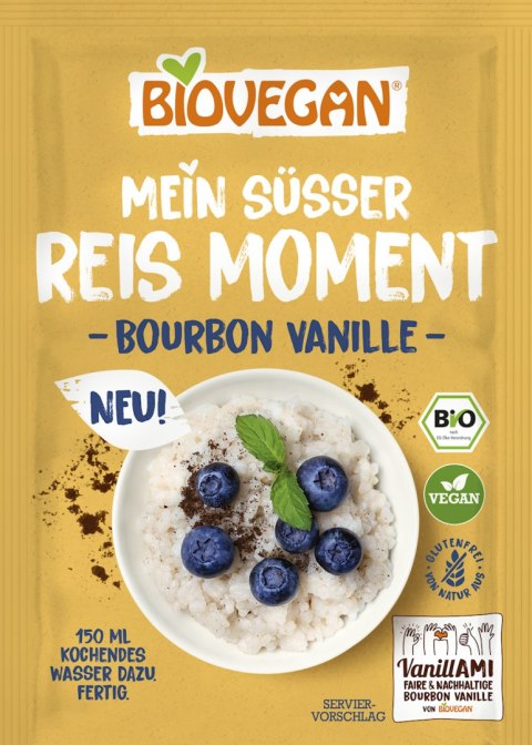 DESER RYŻOWY INSTANT Z WANILIĄ BOURBON BEZGLUTENOWY BIO 56 g - BIOVEGAN BIOVEGAN (dodatki do wypieków, drożdże)