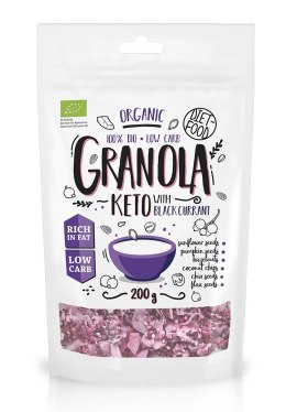 GRANOLA CZARNA PORZECZKA KETO BIO 200 g - DIET-FOOD DIET-FOOD