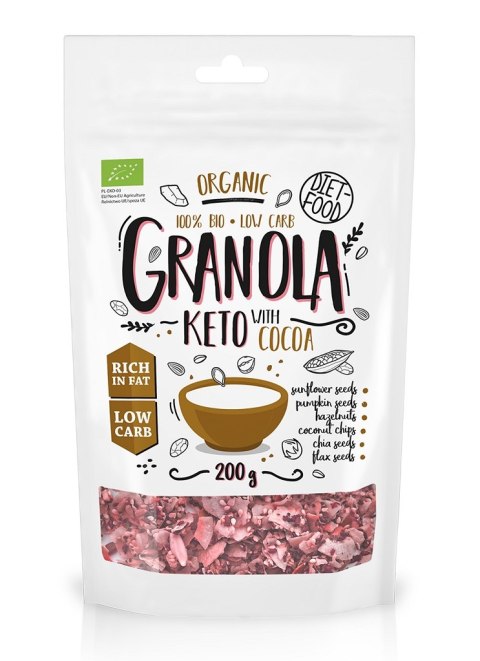 GRANOLA KAKAO KETO BIO 200 g - DIET-FOOD DIET-FOOD