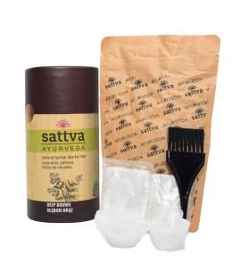 HENNA GŁĘBOKI BRĄZ ECO 150 g - SATTVA (AYURVEDA) SATTVA (kadzidła, kosmetyki)