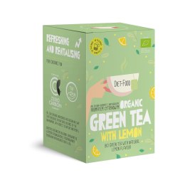 HERBATA ZIELONA O SMAKU CYTRYNOWYM (GREEN TEA WITH LEMON) BIO (20 x 2 g) 40 g - DIET-FOOD DIET-FOOD