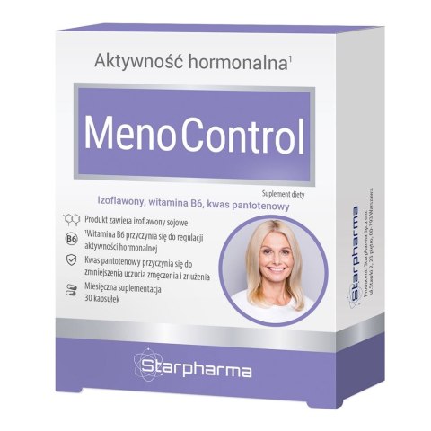 MENO CONTROL NA AKTYWNOŚĆ HORMONALNĄ 30 KAPSUŁEK - STARPHARMA STARPHARMA (suplementy diety)