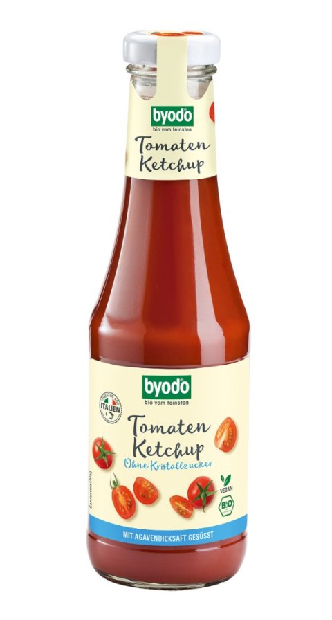 KETCHUP SŁODZONY SYROPEM Z AGAWY BEZGLUTENOWY BIO 500 ml - BYODO BYODO (sosy, majonezy, musztardy)