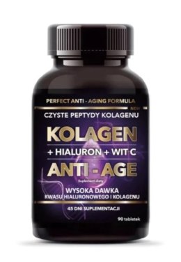 KOLAGEN + KWAS HIALURONOWY + WITAMINA C ANTI - AGE 90 TABLETEK - INTENSON INTENSON (kolageny)