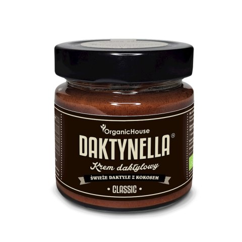 KREM KOKOSOWO - DAKTYLOWY CLASSIC BEZGLUTENOWY BIO 190 g - ORGANICHOUSE (DAKTYNELLA) ORGANICHOUSE (bionelki, daktyle, kremy daktylowe)