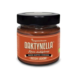 KREM KOKOSOWO - DAKTYLOWY ORZECHY LASKOWE BEZGLUTENOWY BIO 190 g - ORGANICHOUSE (DAKTYNELLA) ORGANICHOUSE (bionelki, daktyle, kremy daktylowe)